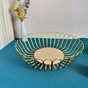 New Unique Creative Round Metal Fruit Bowl