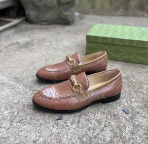 Original Men’S Brown Designer Gucci Leather Loafers