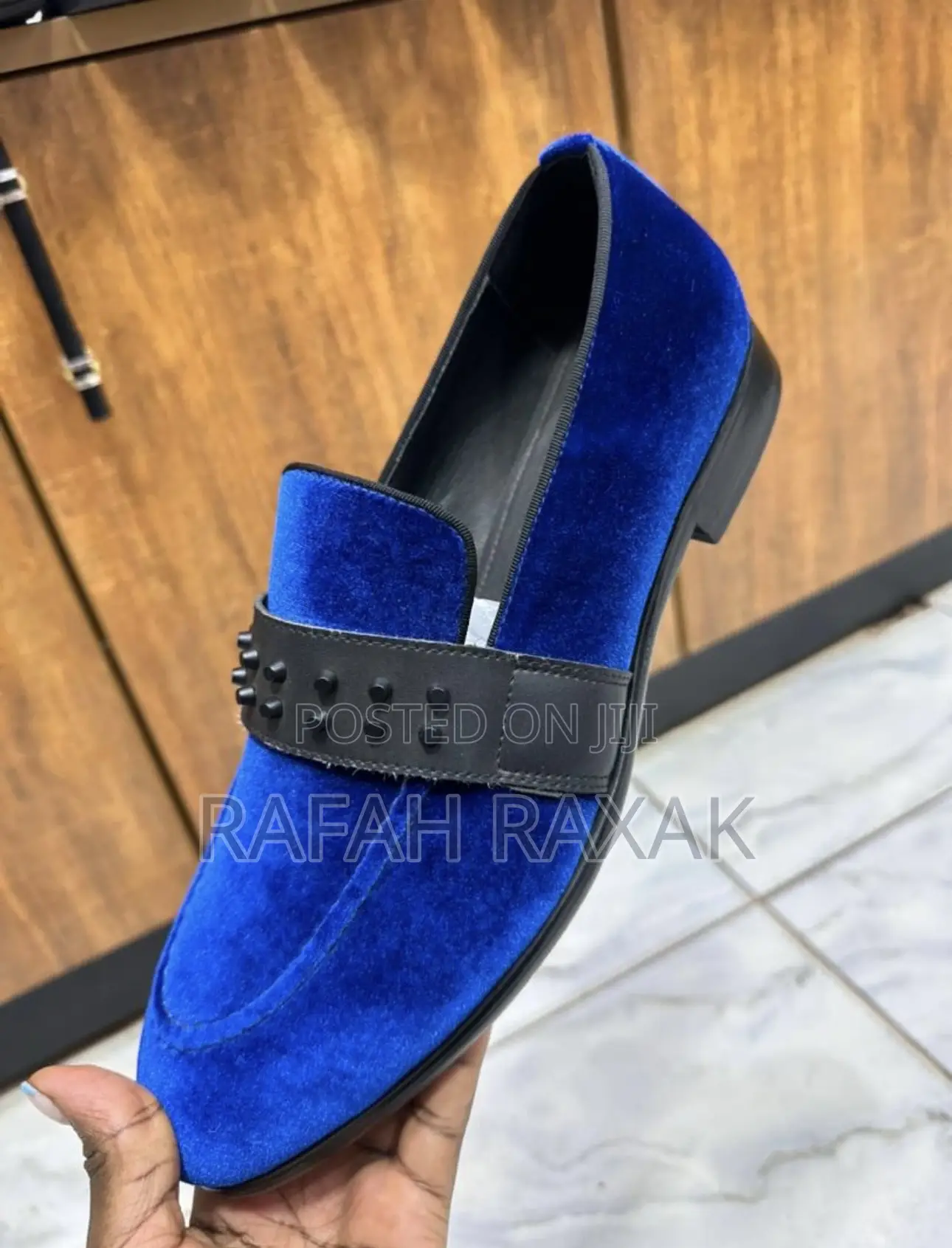 Original Men’S Blue Designer Velvet Gucci Loafers