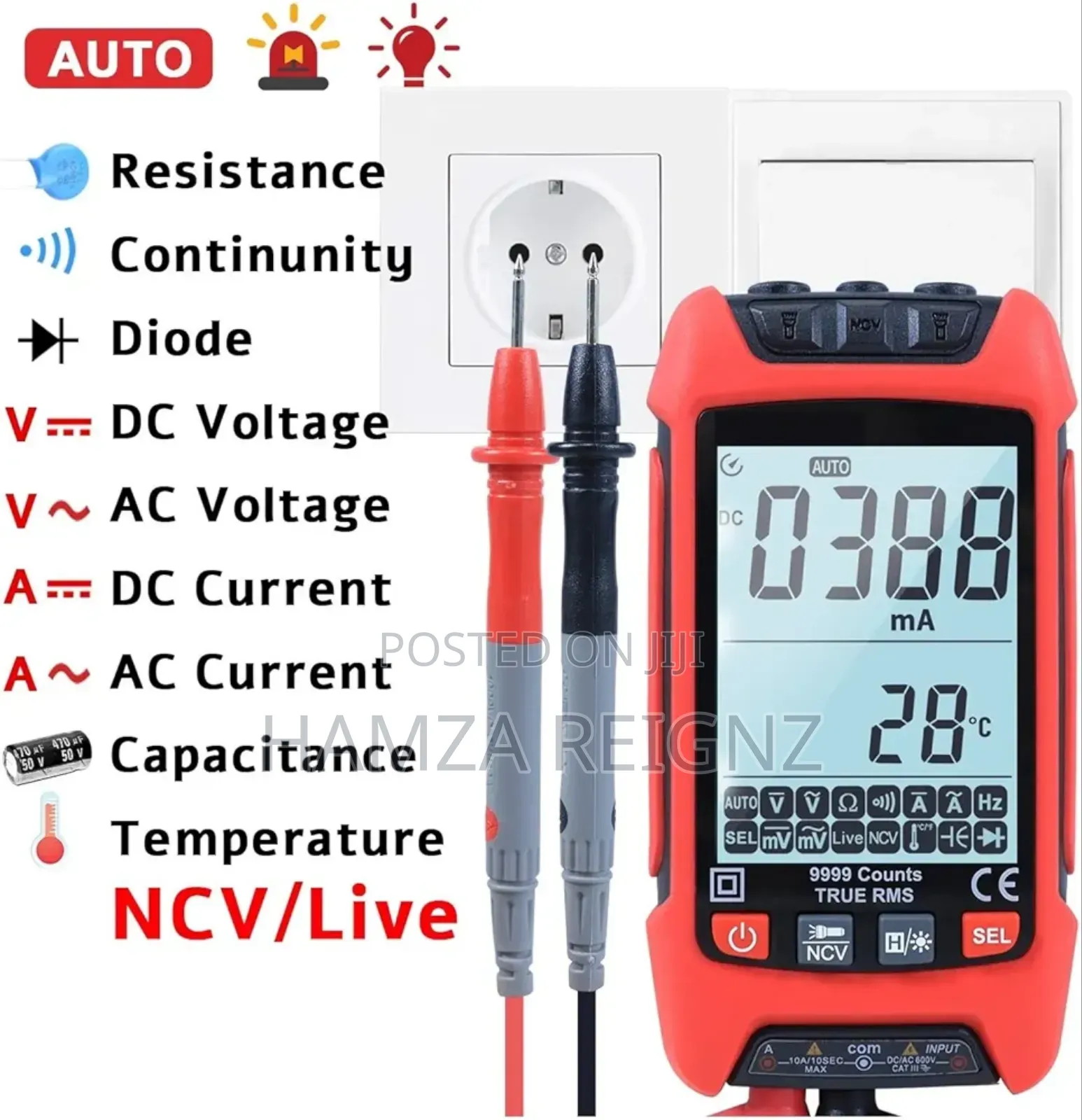 Tester Ac/Dc Voltmeter Ohm Digital Multimeter