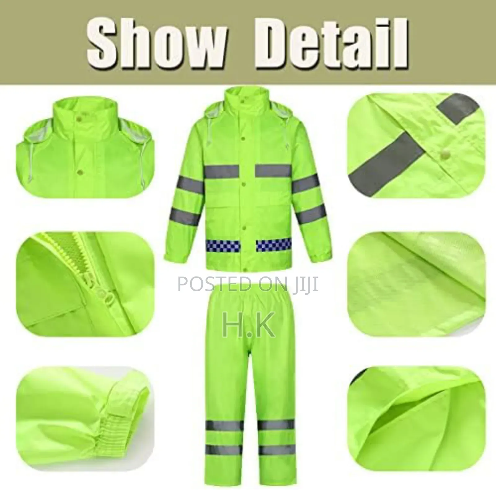 Men's 2-piece Safety Raincoat Suit