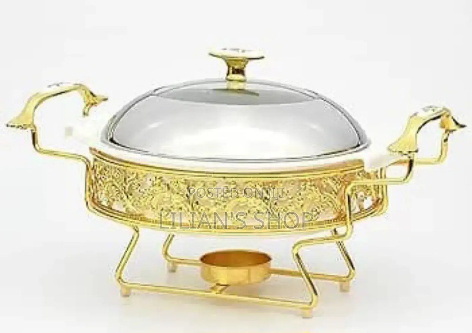 Round Golden Pattern Chafing Dish Buffet Set 28cm