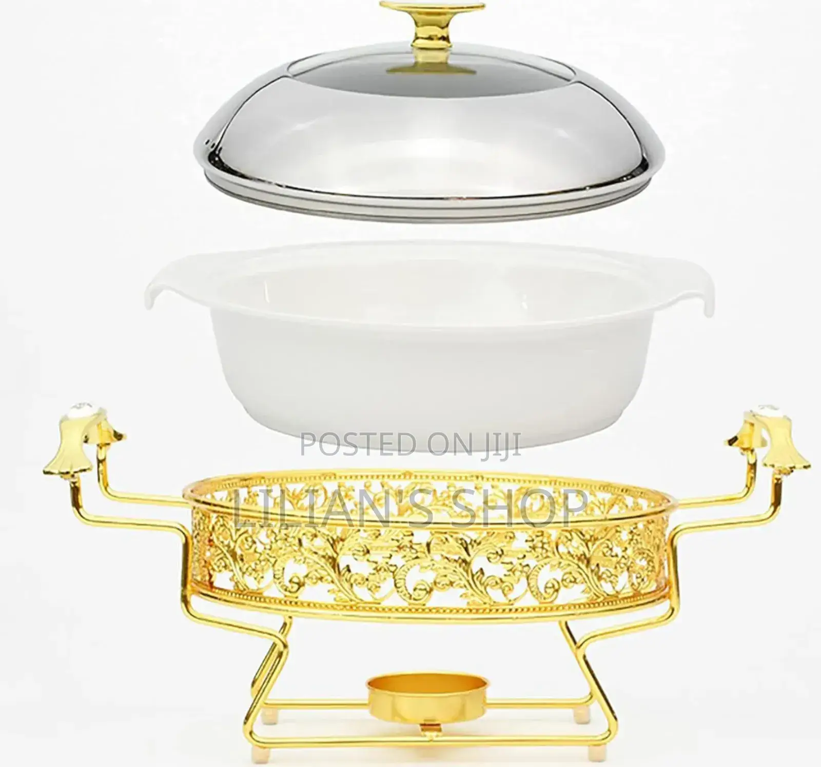 Round Golden Pattern Chafing Dish Buffet Set 28cm
