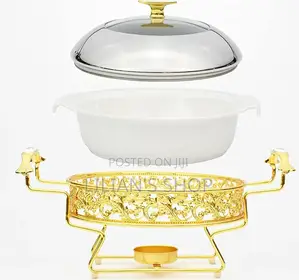 Round Golden Pattern Chafing Dish Buffet Set 28cm