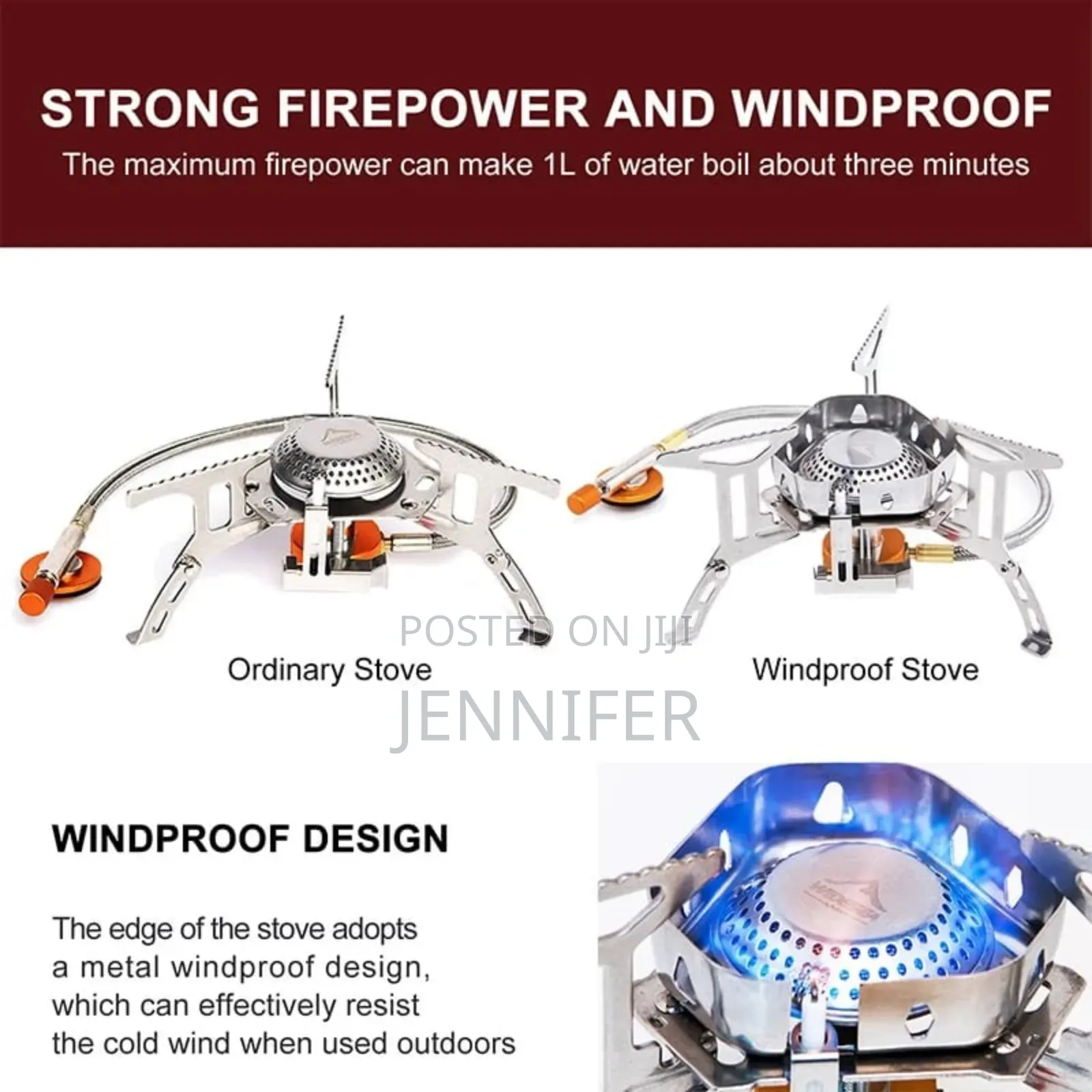 Foldable Portable on the Go Gas Camping Stove