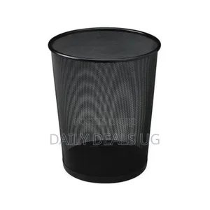 Steel Mesh Waste Basket - Black