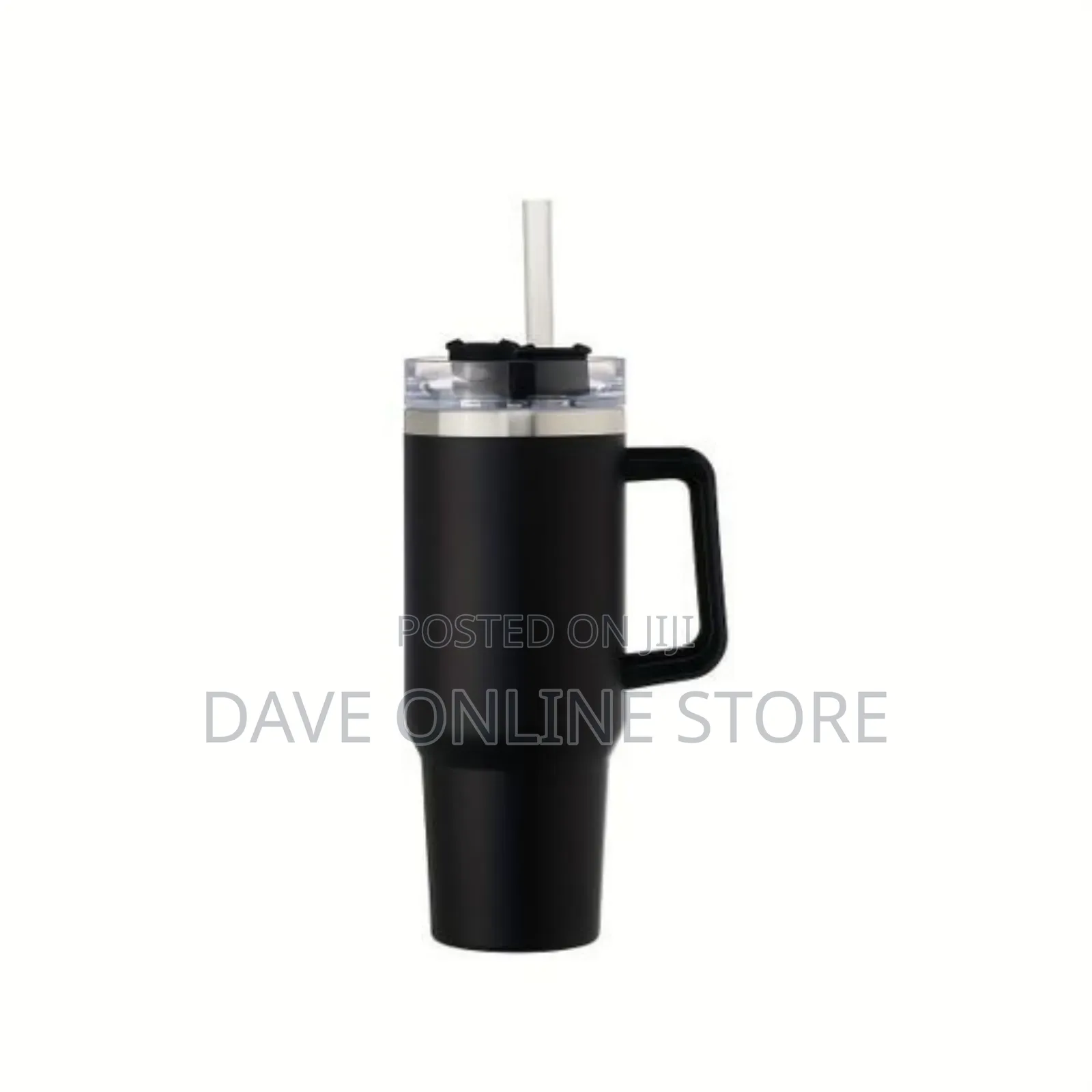 40 Oz Vacuum Coffee Mug With Straw Lids and Free Straw Brush