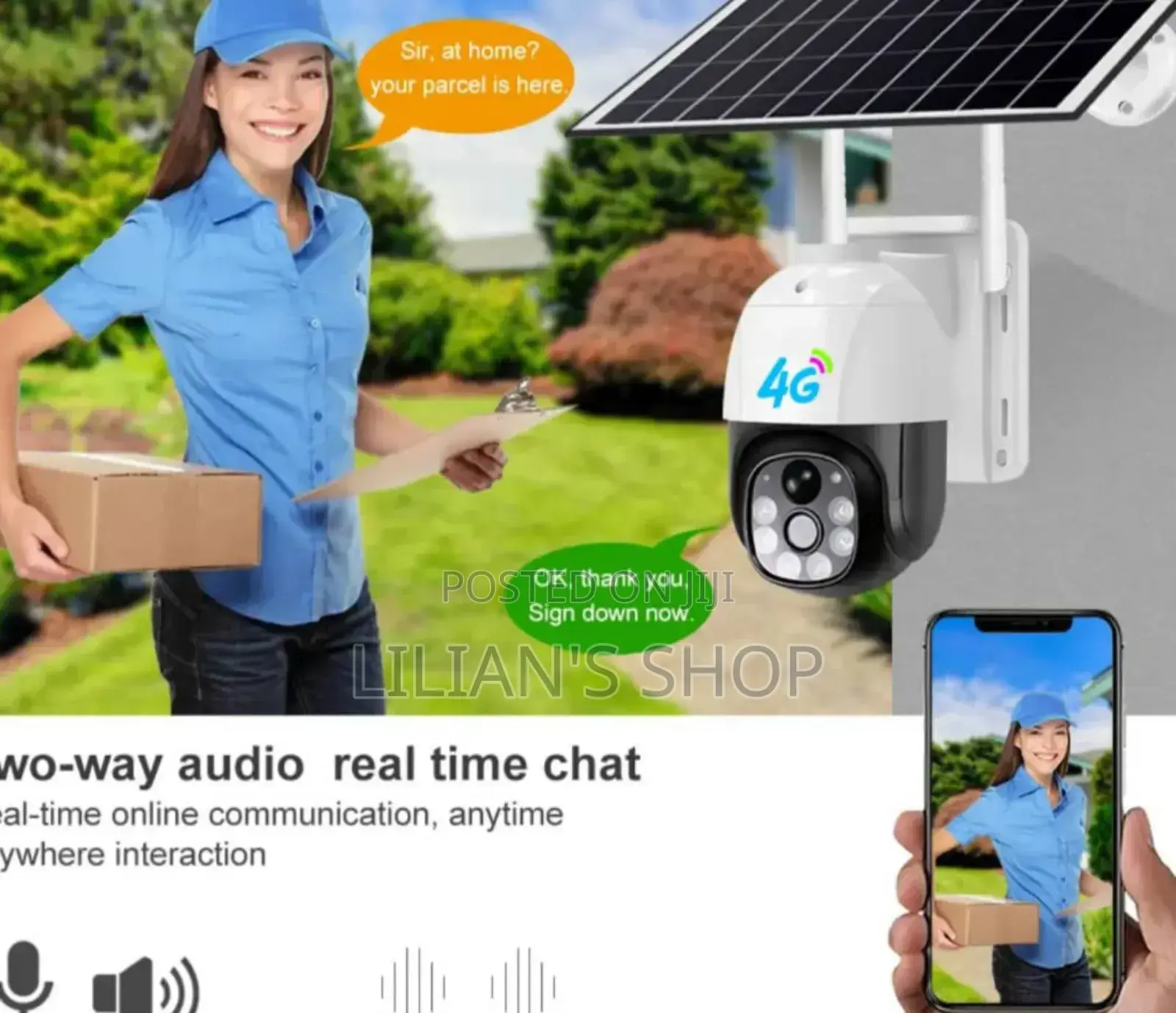 V380pro 4mp Full Colour Solar Panels Camera Long-Range