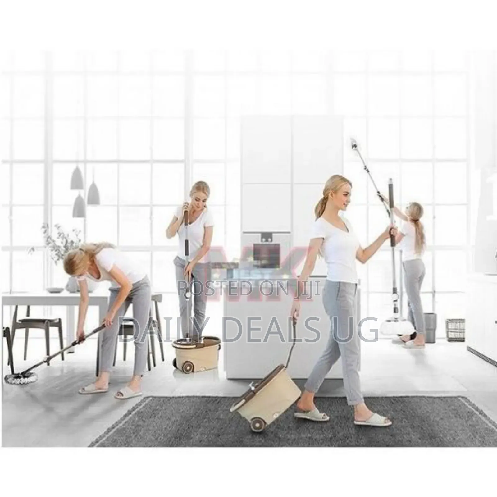 Extendable Spin Mopping Stick and Bucket