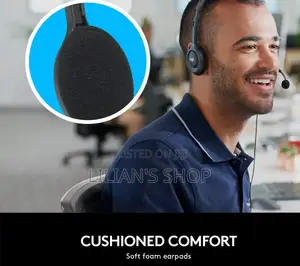 Logitech H111 Wired on Ear Headphones With Mic Black