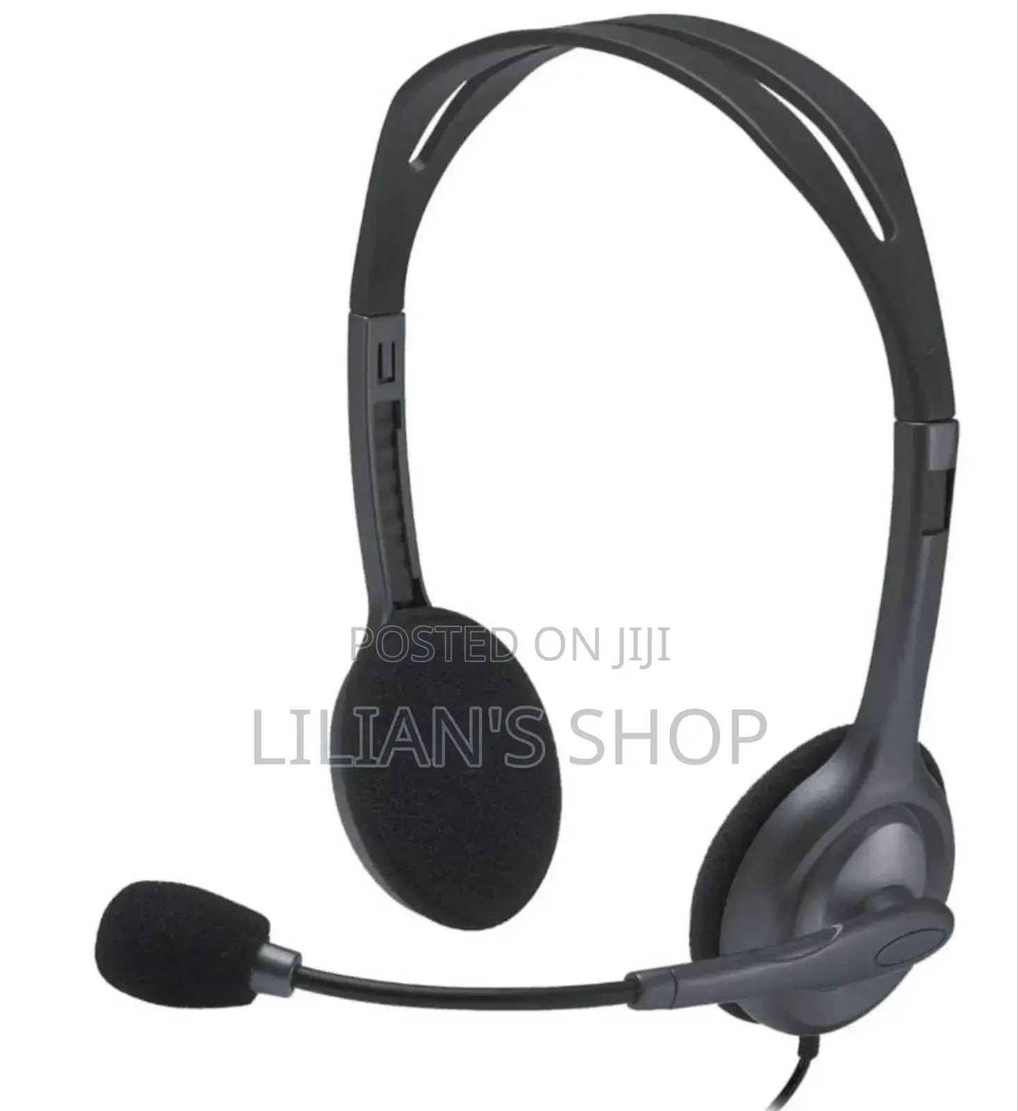 Logitech H111 Wired on Ear Headphones With Mic Black