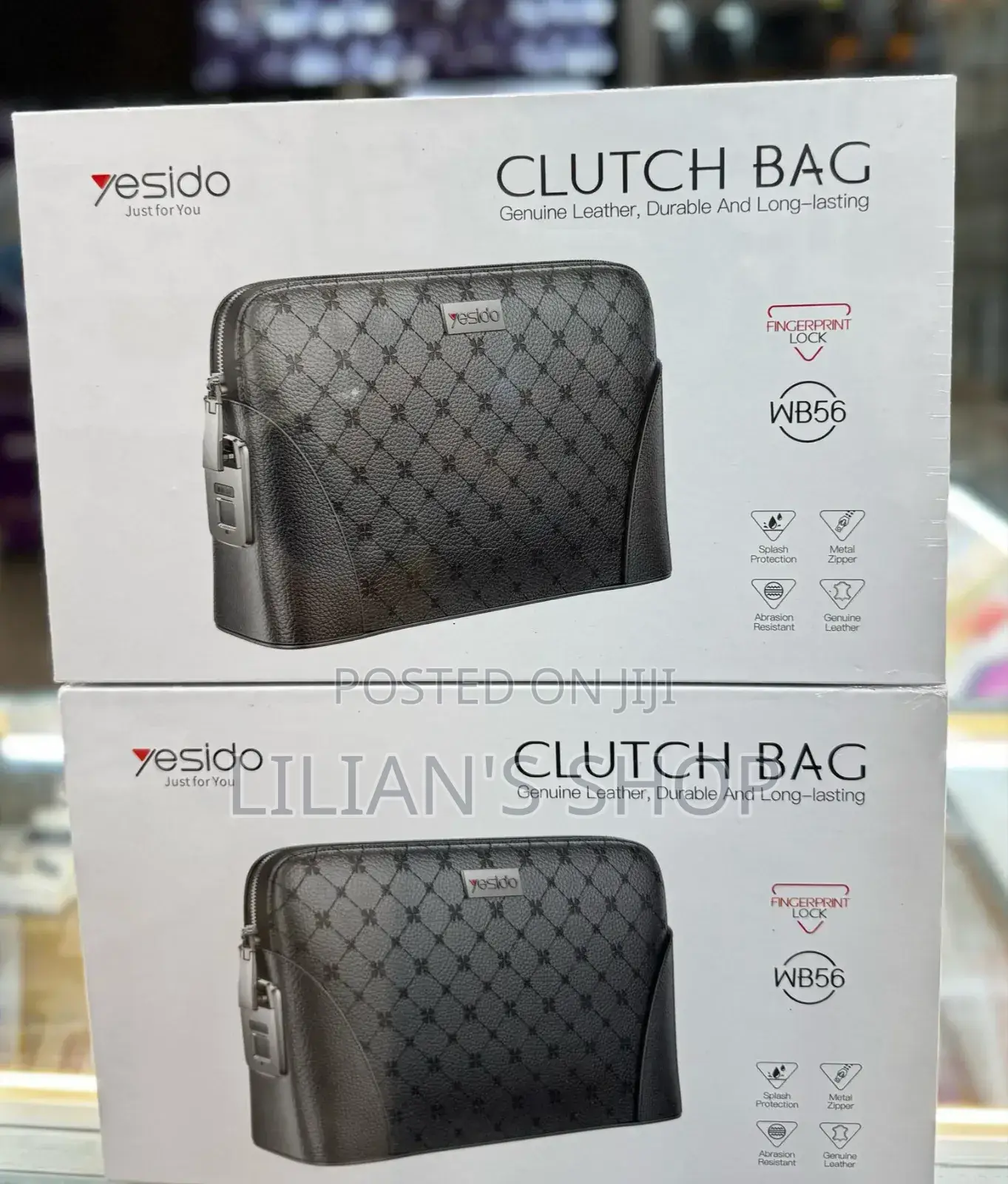 Fingerprint Lock Leather Handbag,Anti Theft Waterproof Bag