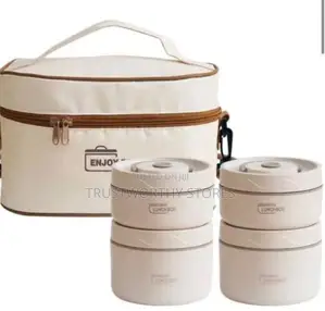 Stainless Steel Insulated Lunch Box With 4 Dishes
