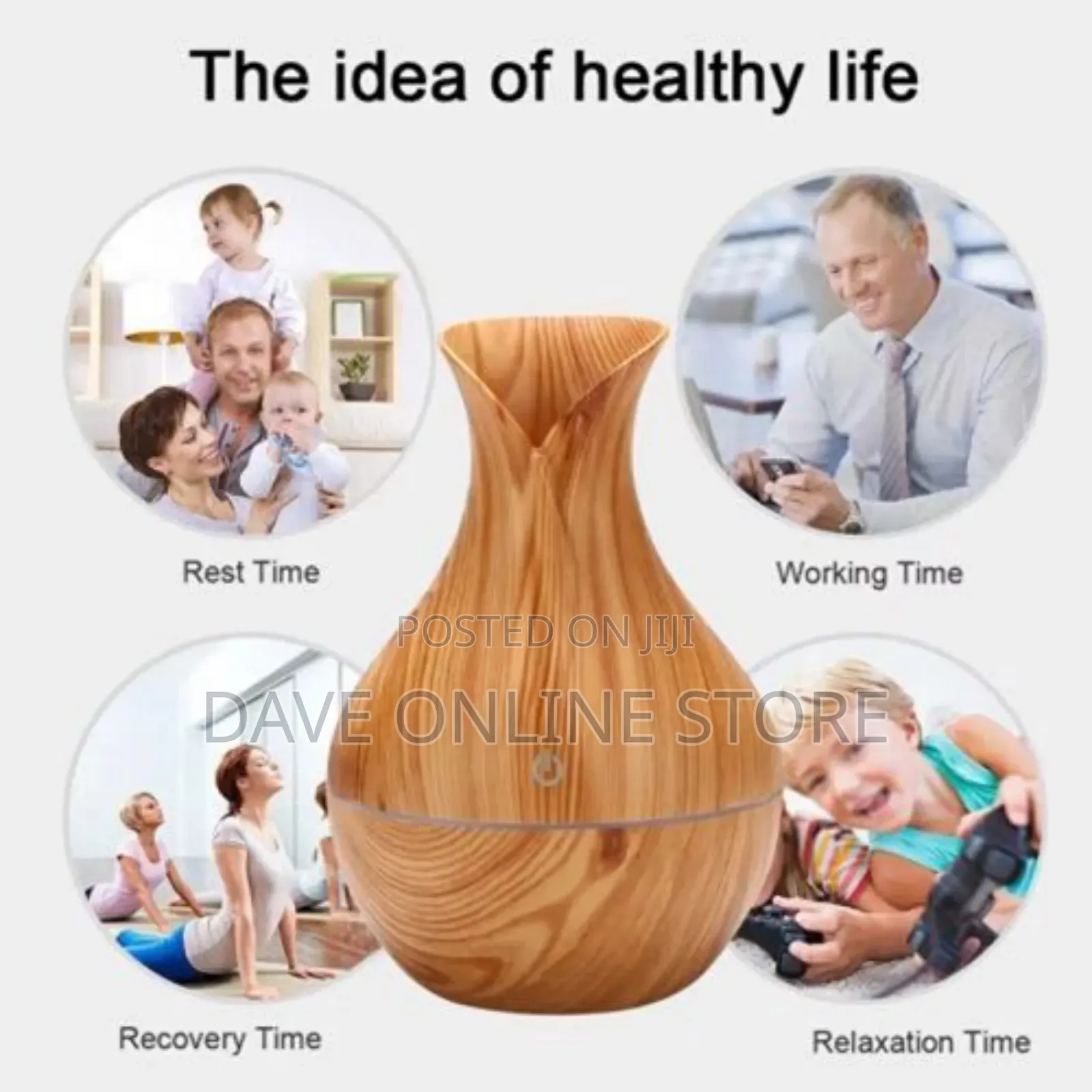 Usb Charging Air Humidifier Led Night Light+ Free Fragrance