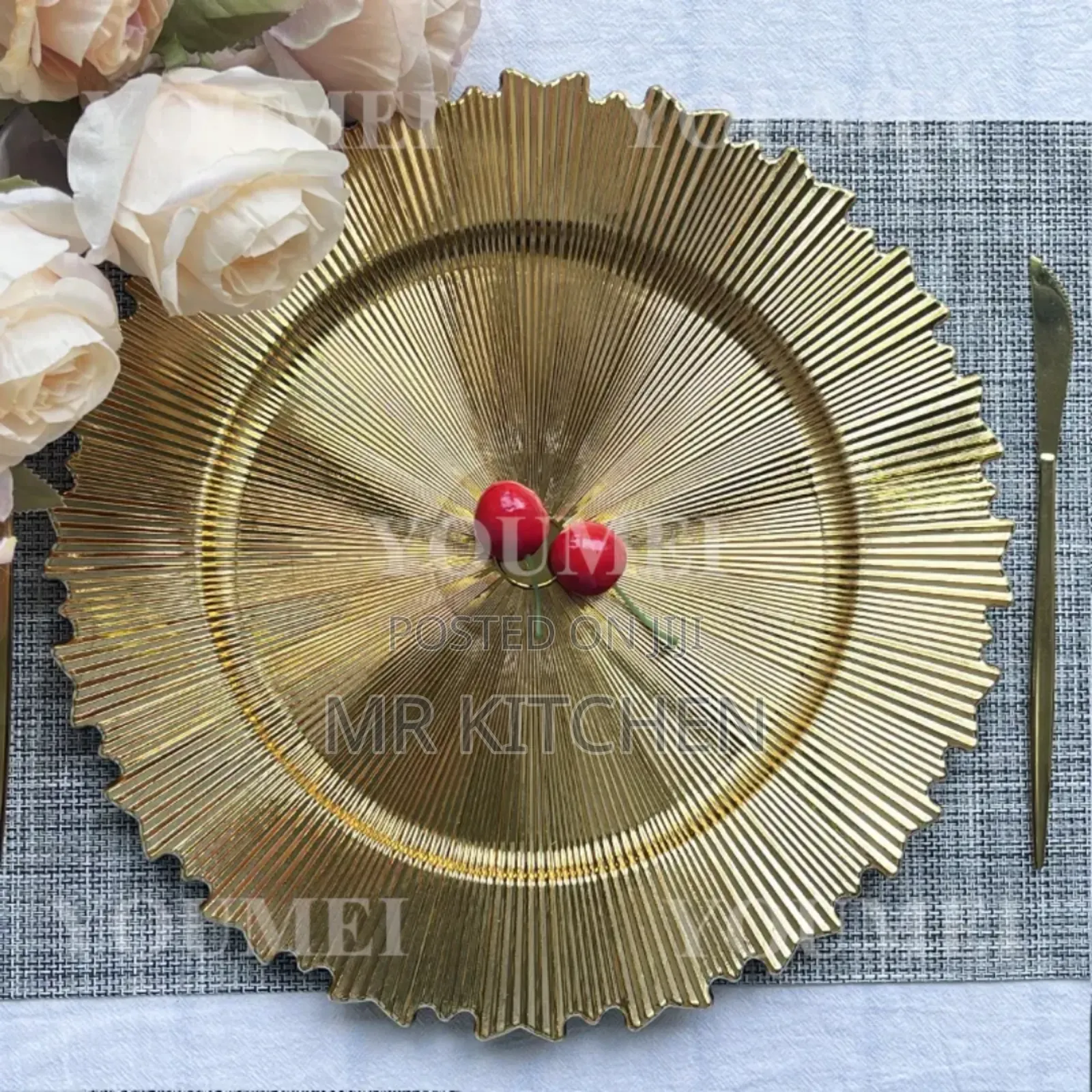 Gold Charger Plates [12]