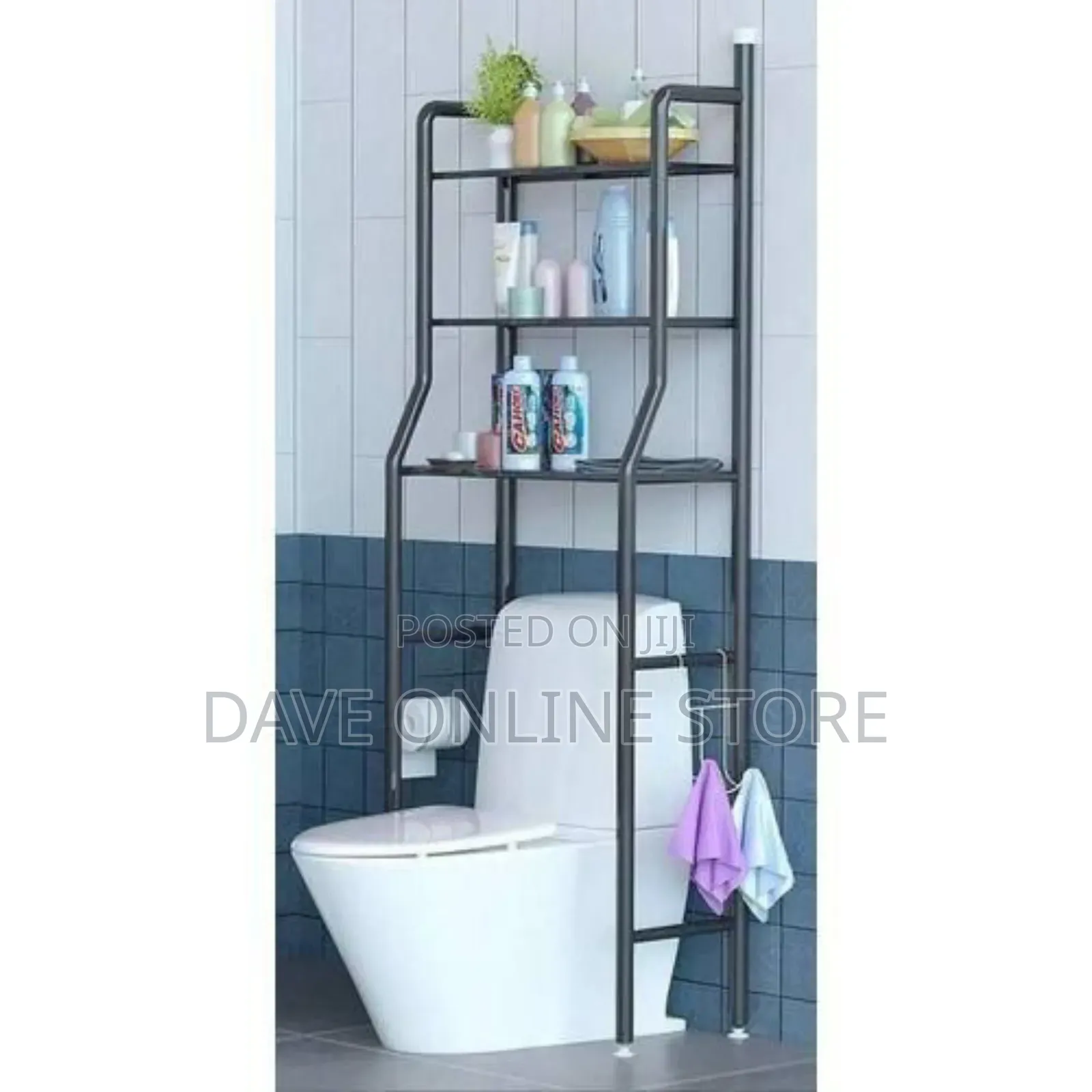 Over- The Toilet Shelf- Wc Organizer Rack Black