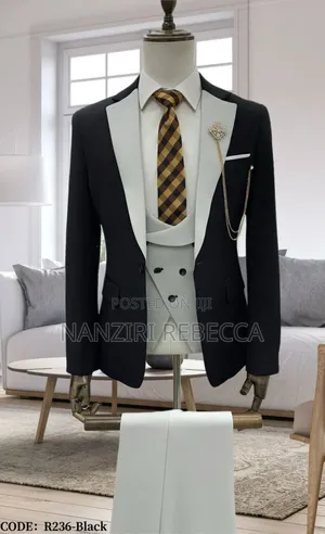 Photo - 3pc Turkish Clasyy Suit Mixed and Match Black With Gray