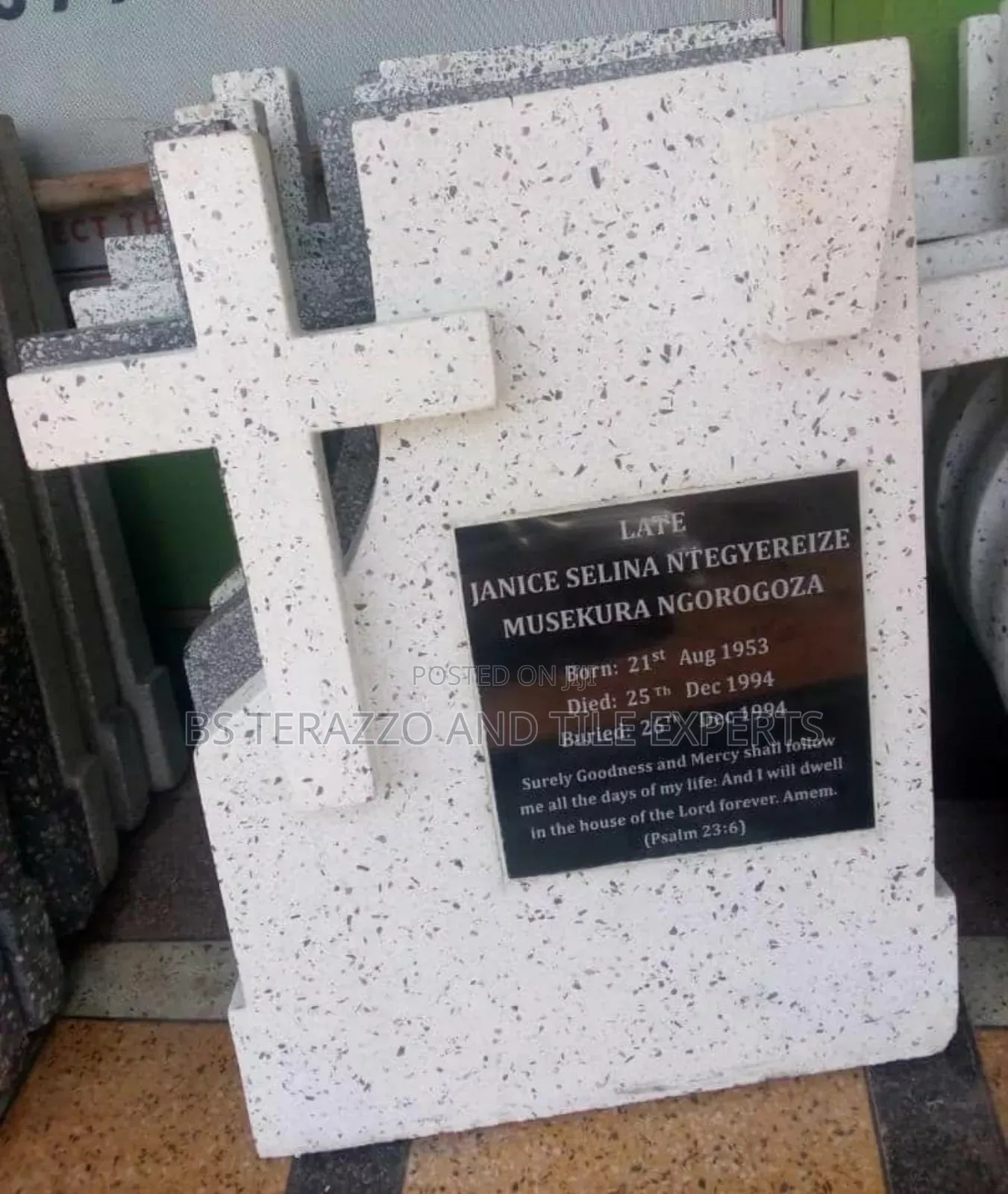 Terrazo Head Stone Framing