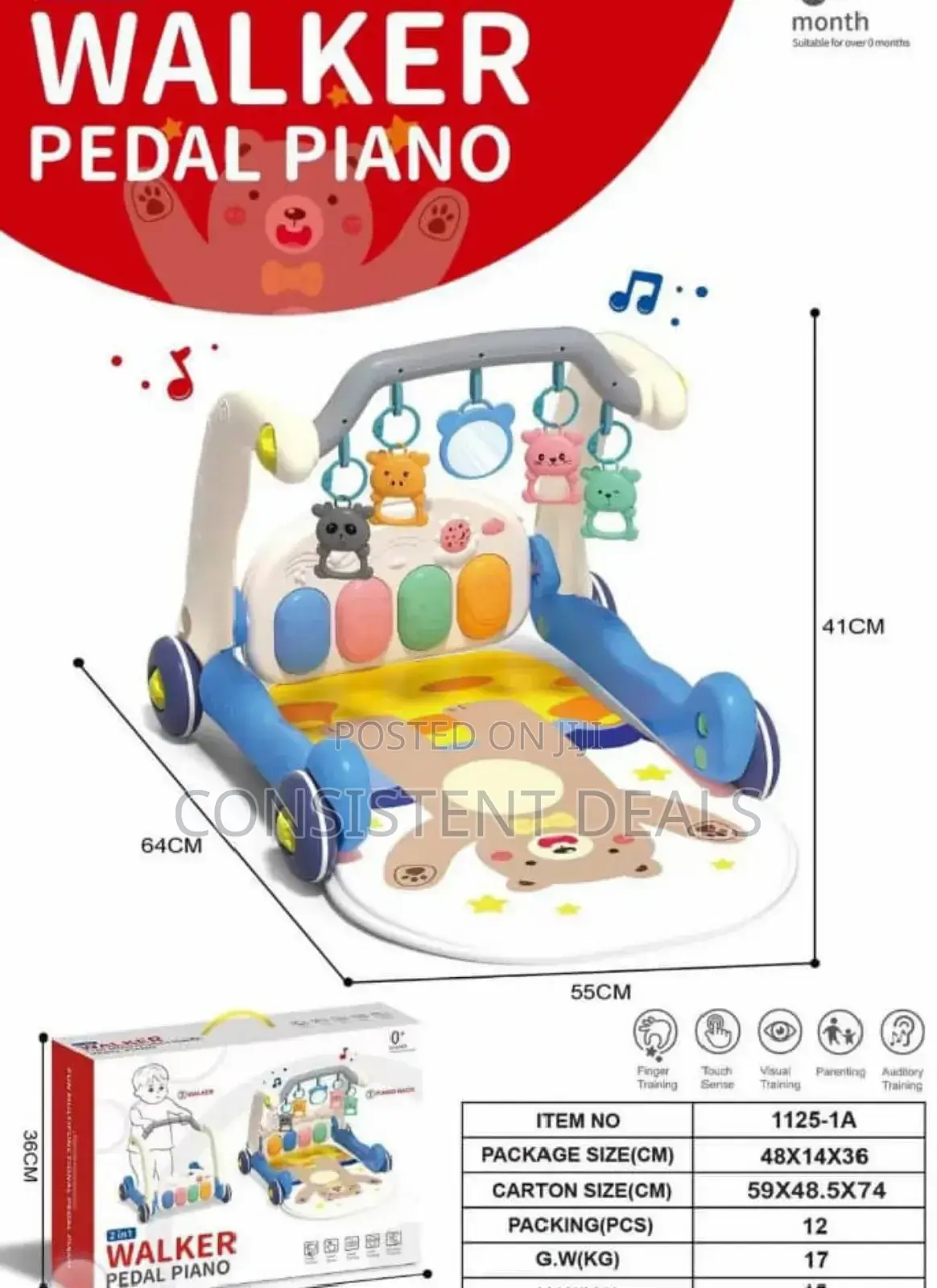 2in1 Baby Walker Pedal Piano