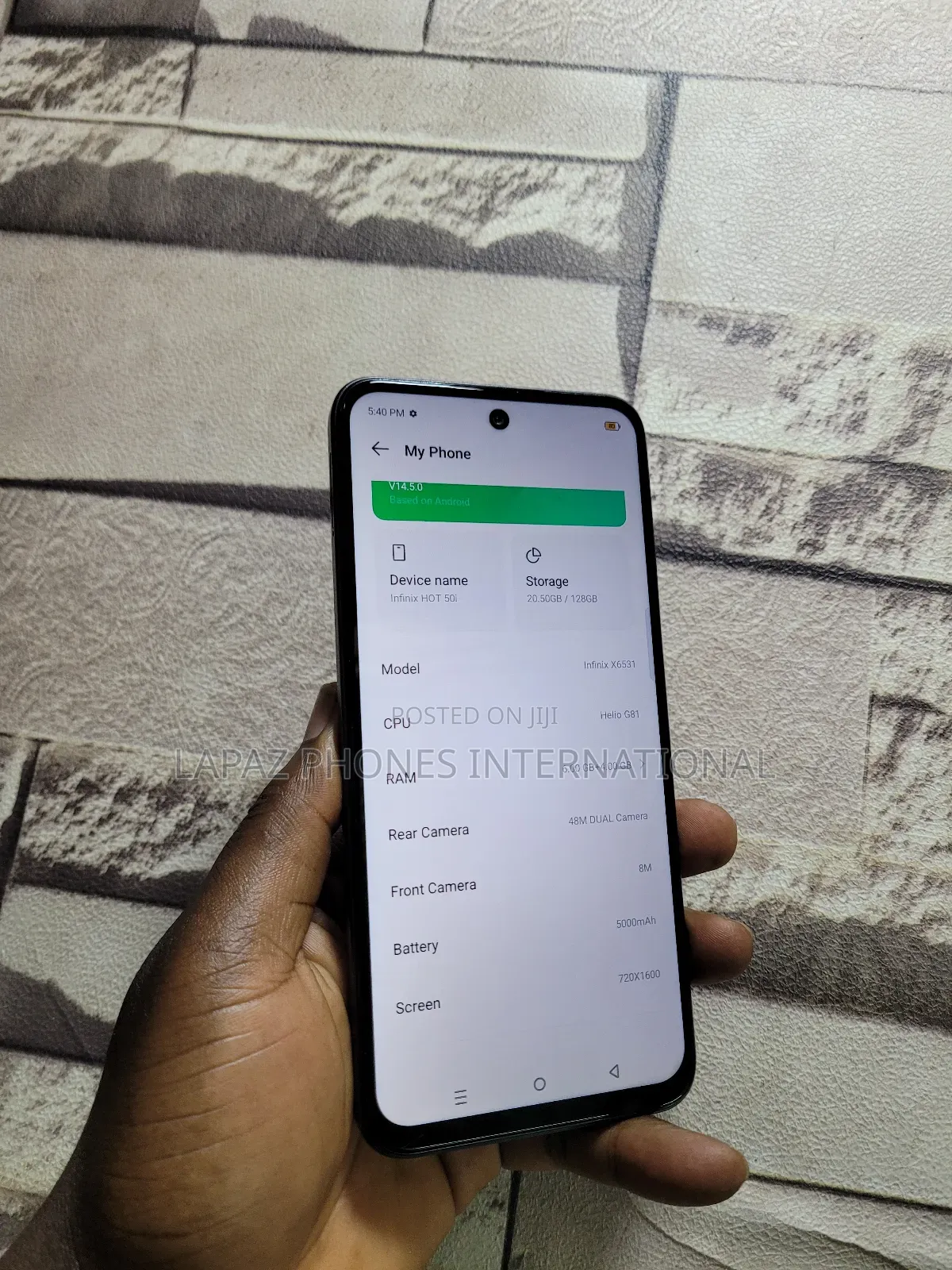 Infinix Hot 50i 128 GB Black