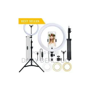 Photo - 14 Inches Led Ringlight With Stand and Phone/Camera Holder