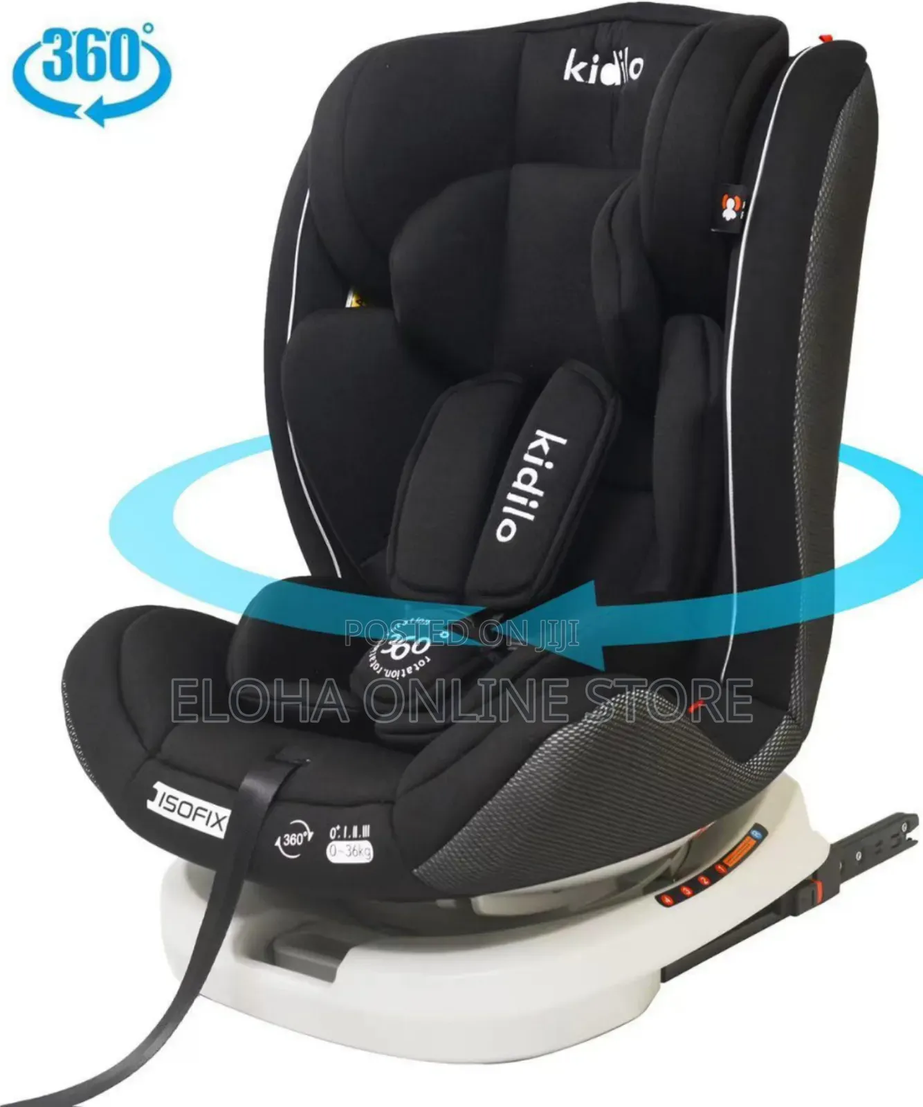 Kidilo 360 Rotating Baby Car With Isofix