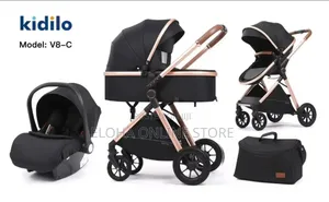 Kidilo Travel System Baby Stroller With Bassinet and Basket