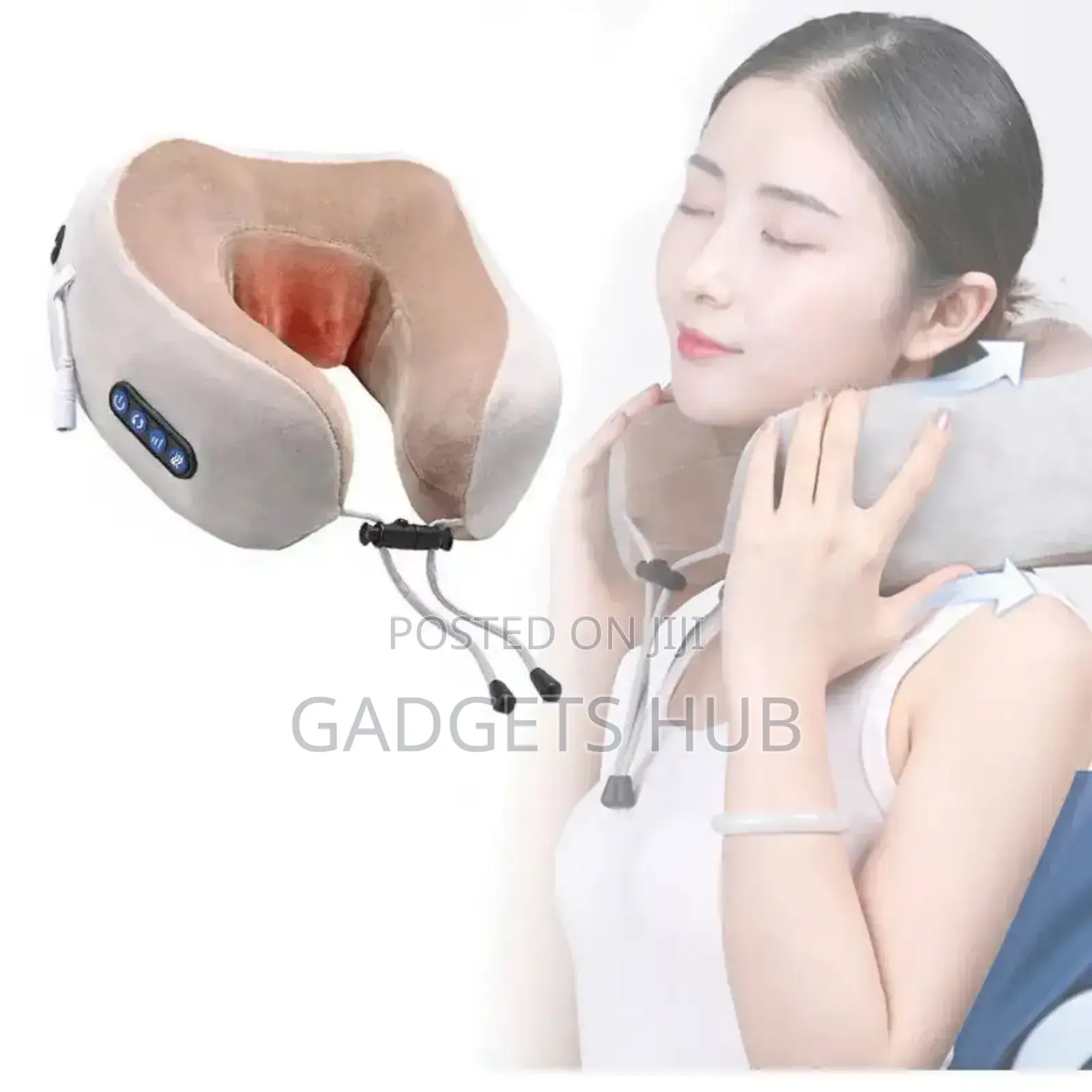 U Vibrator Shaped Massage Pillow Household Neck Massager