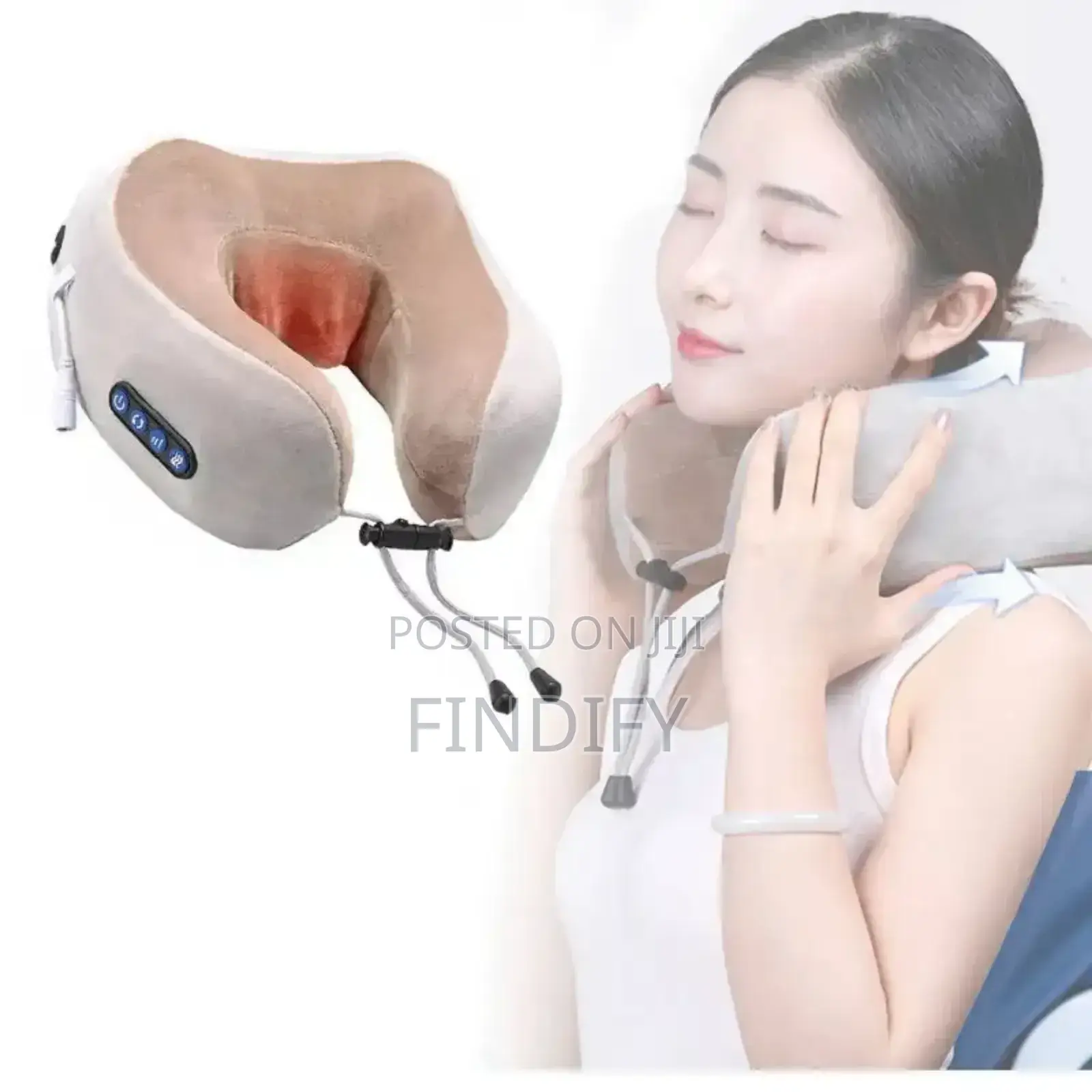 U Vibrator Shaped Massage Pillow Household Neck Massager