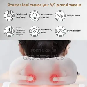 U Vibrator Shaped Massage Pillow Household Neck Massager