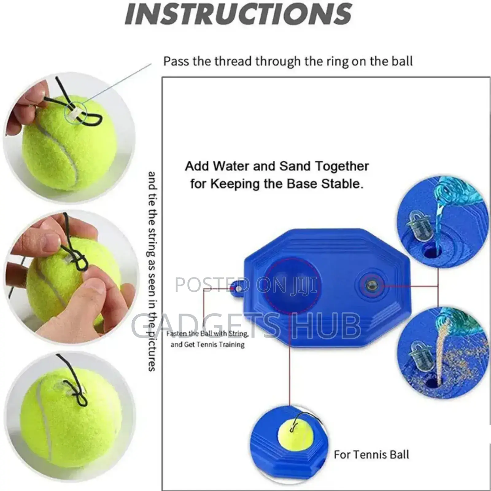 Tennis Trainer Rebound Tennis Ball With
String Rope
