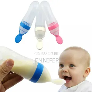 Baby Silicon Anti Spill Feeding Bottle