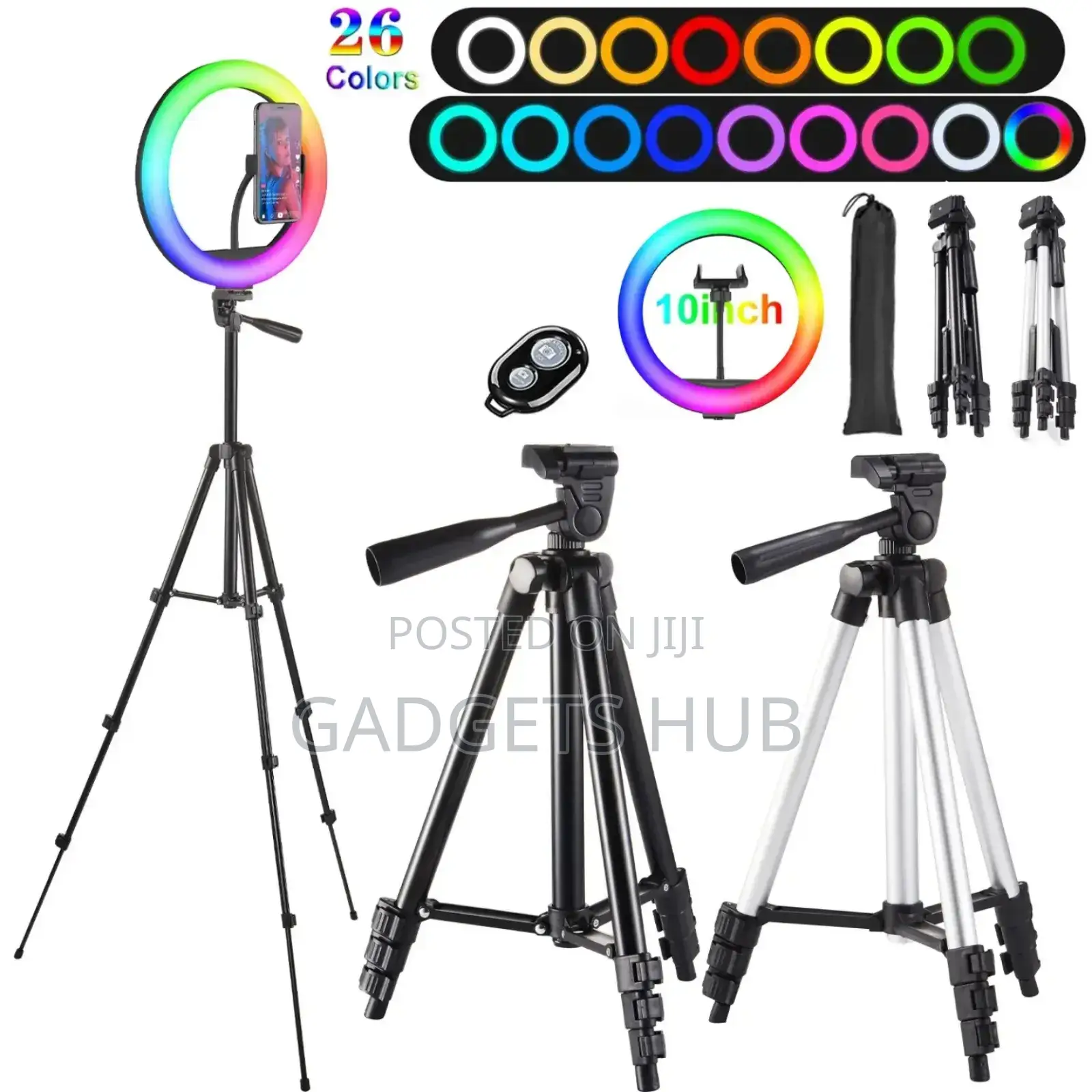 10 Inch Brightness RGB Selfie Ring Light Tripod Led Fill