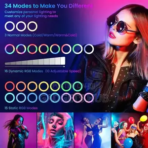 10 Inch Brightness RGB Selfie Ring Light Tripod Led Fill