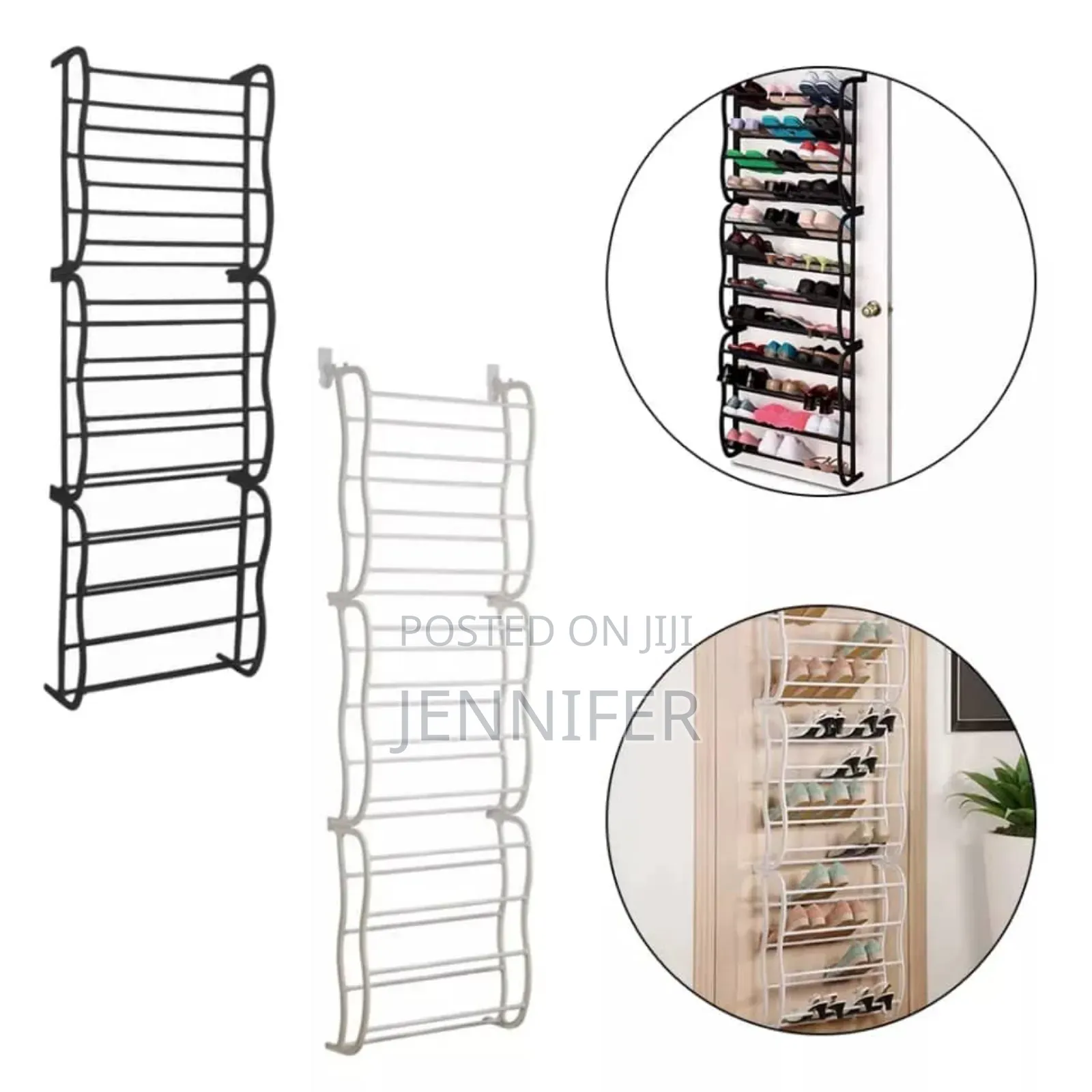 Over the Door Metallic Shoe Rack Organiser