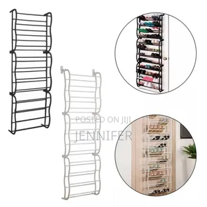 Over the Door Metallic Shoe Rack Organiser