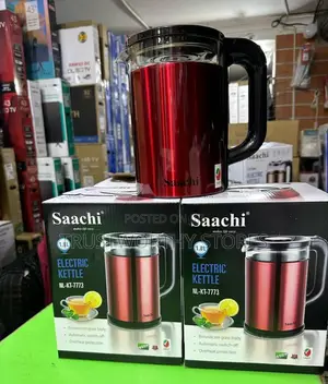 2.8l Electric Kettle - Maroon Borosilicate Glass Body