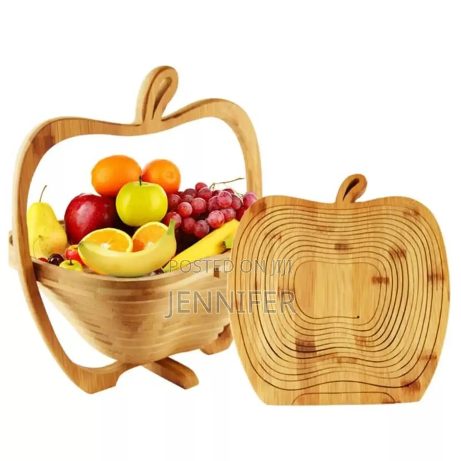 Wooden Style Foldable Fruit Basket