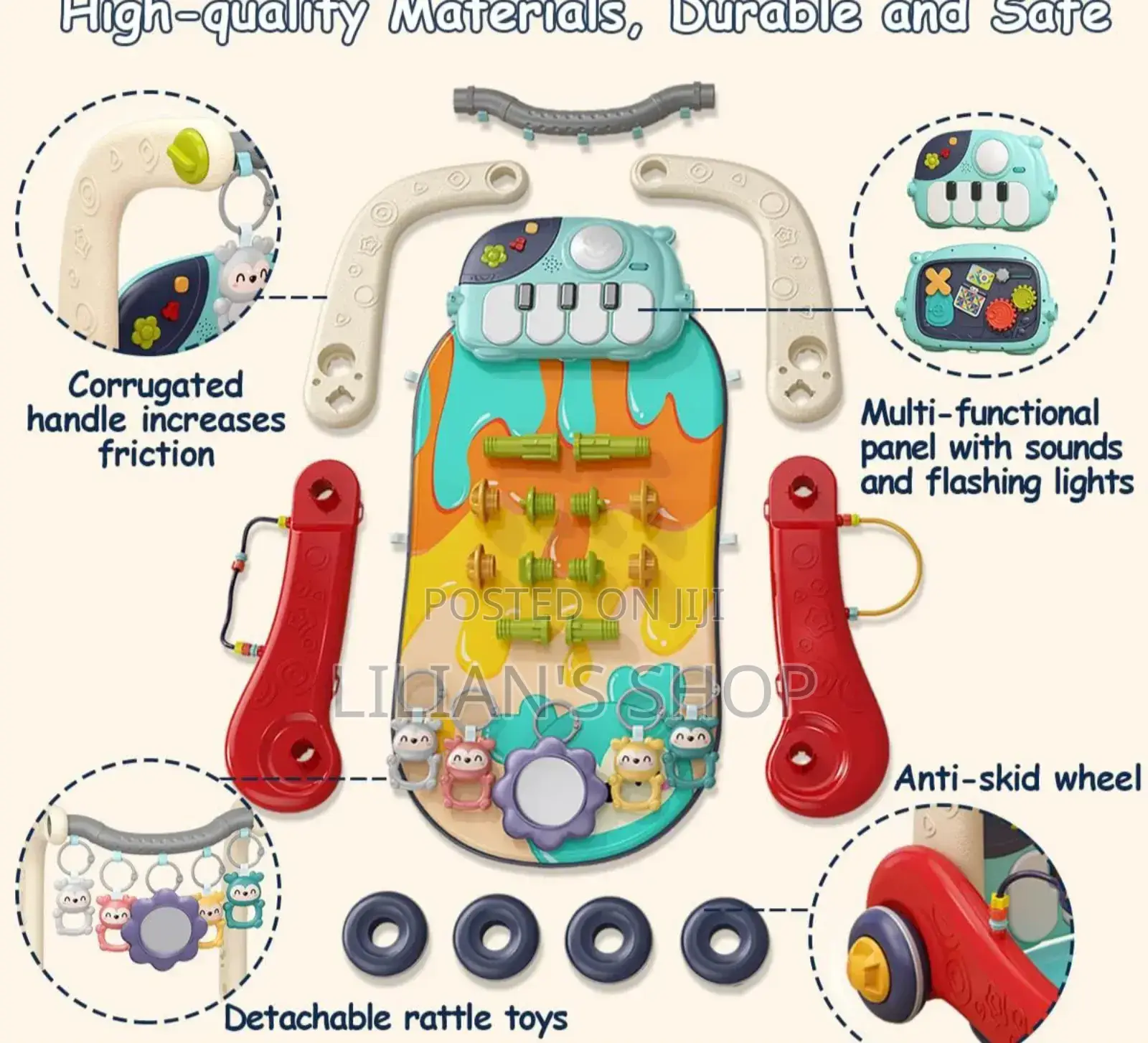 Baby Infant to Toddler Play Gym Mat Walker