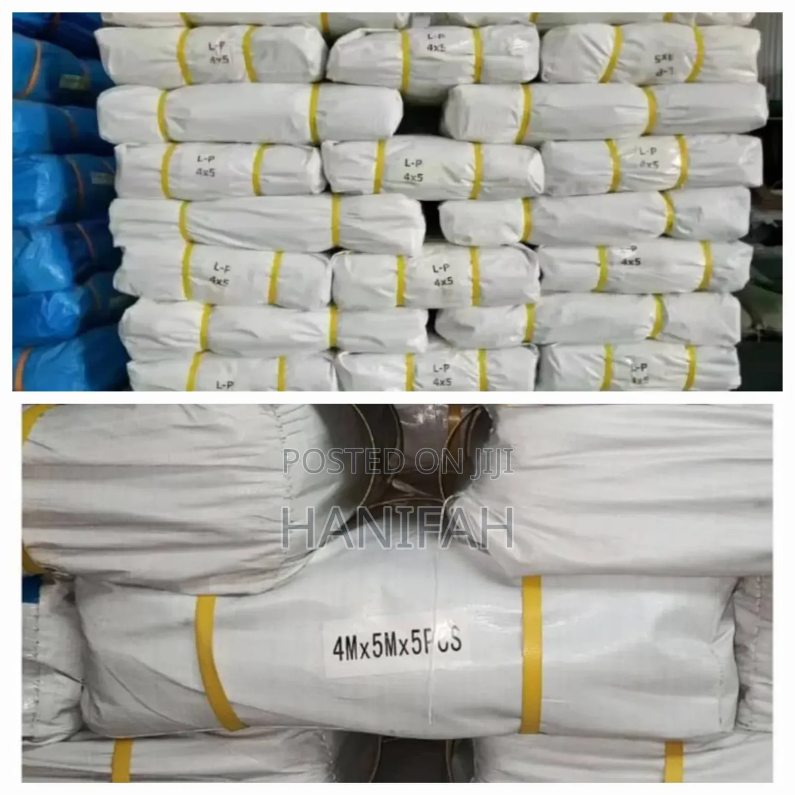 5 Pieces of Waterproof Tarpaulin Bundle Rust Resistant