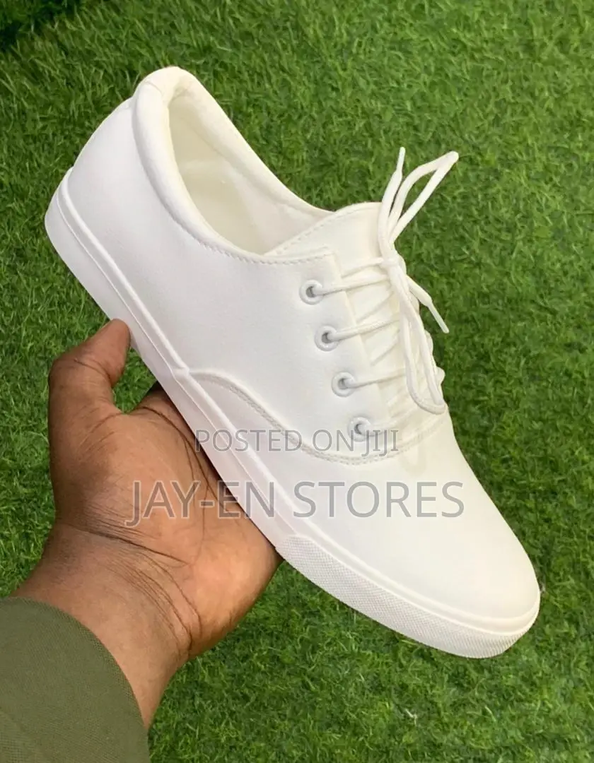 Plain Army White Sneakers