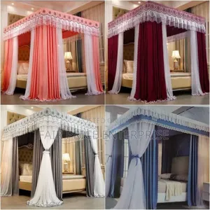 Four Stands Rail Curtains Mosquito Net 5*6/6*6