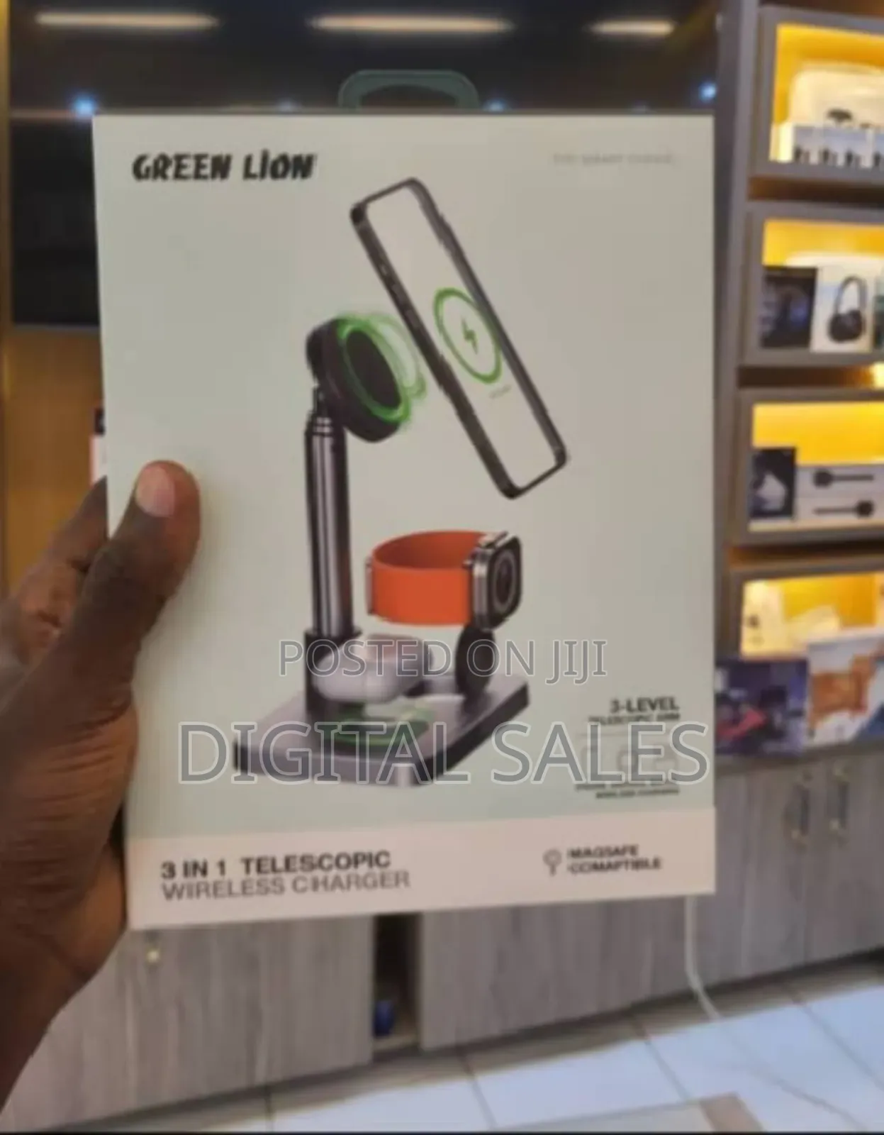 Green Lion 3 in 1 Telescopic Wireless Charger