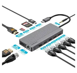 Powerology 12 in 1 Usb-C Hub 100w Dp Ethernet