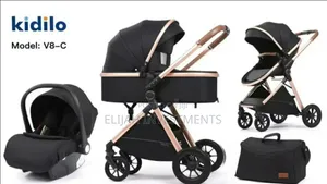 New Kidilo Travel System Baby Stroller With Bassinet Basket