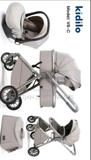 New Kidilo Travel System Baby Stroller With Bassinet Basket