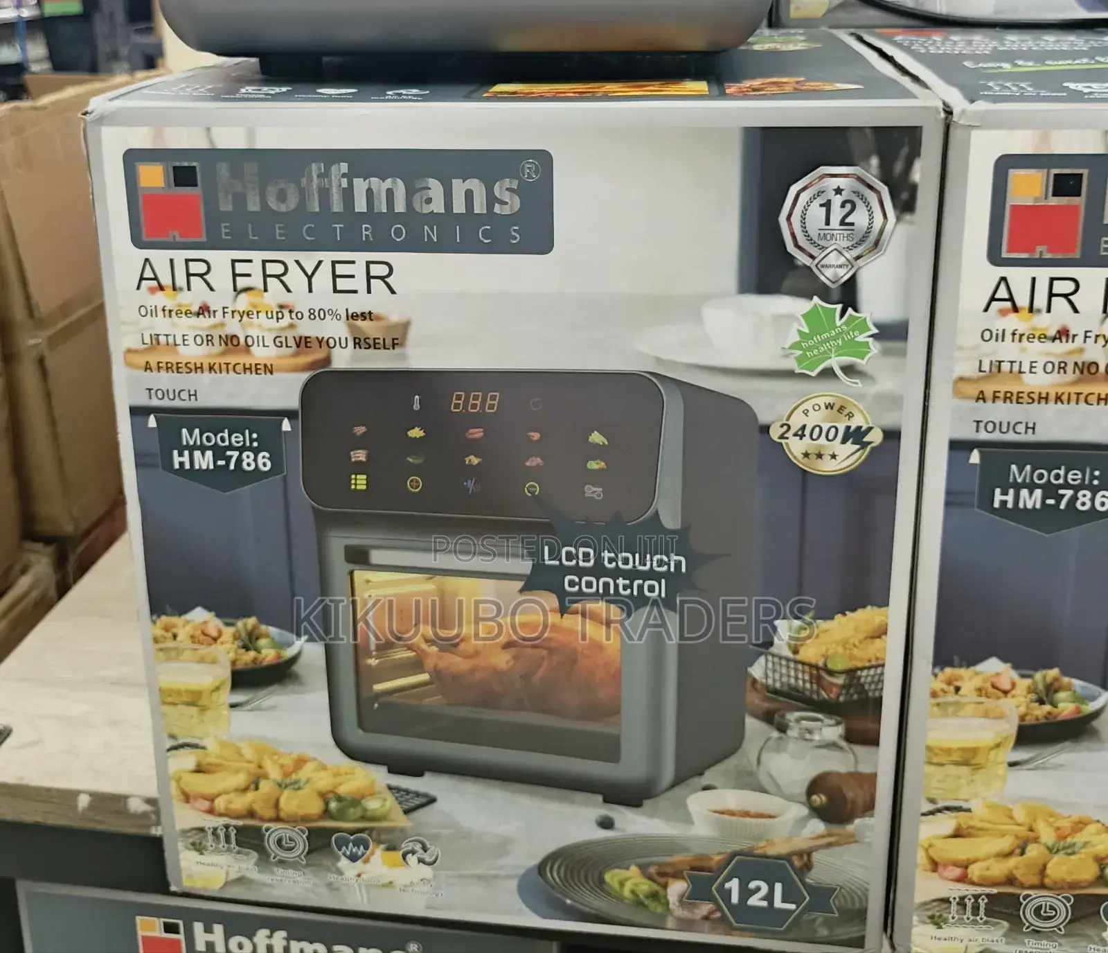 Hoffman 12l Digital Air Fryer, LCD Touch Control