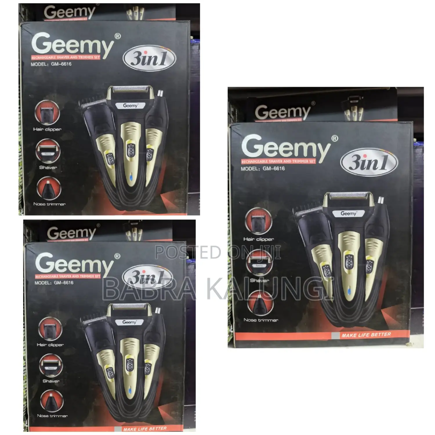 Geemy 3 in 1 Rechargeable Hair