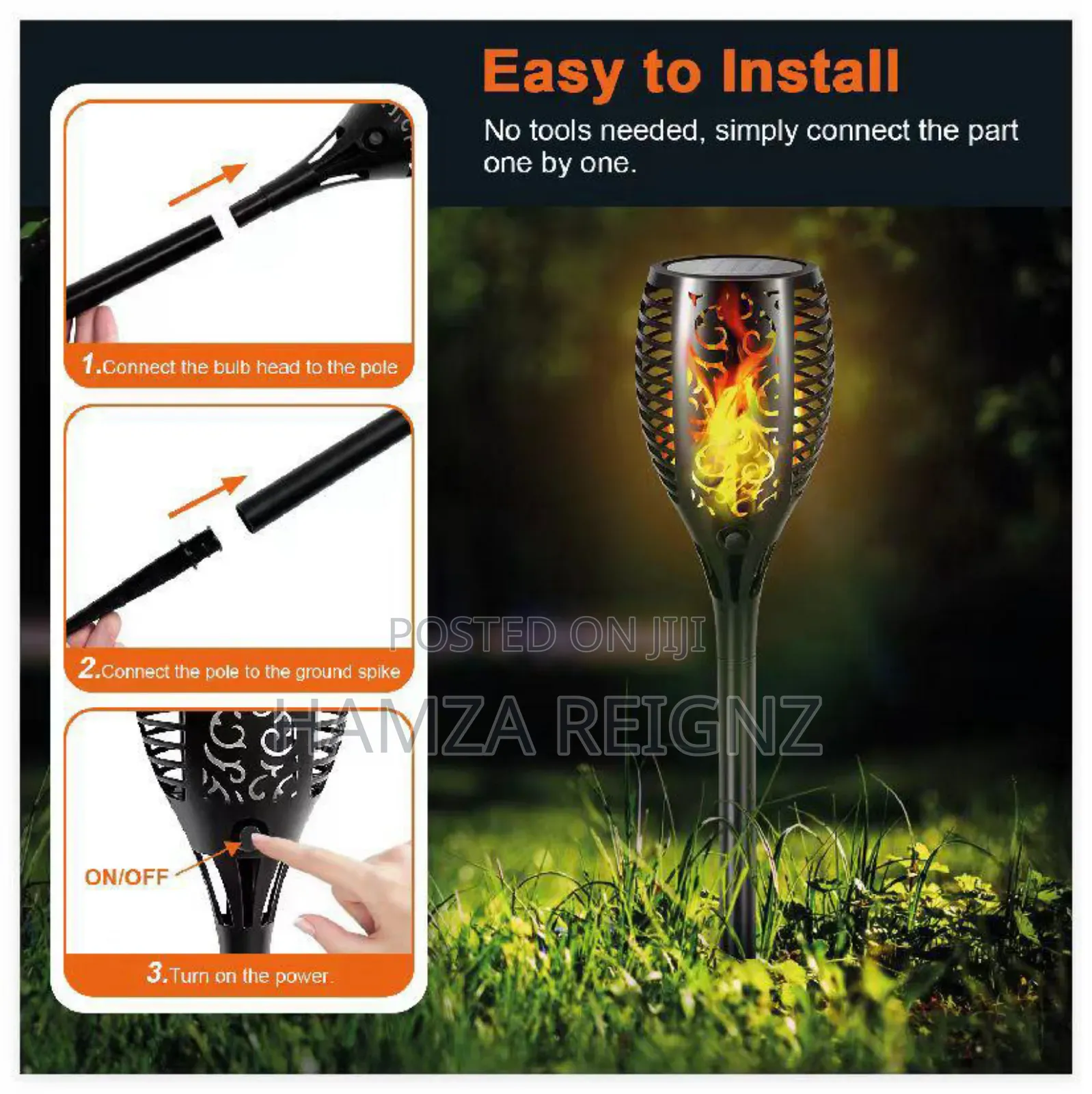Torches Flame Lights, 4 Pack Night