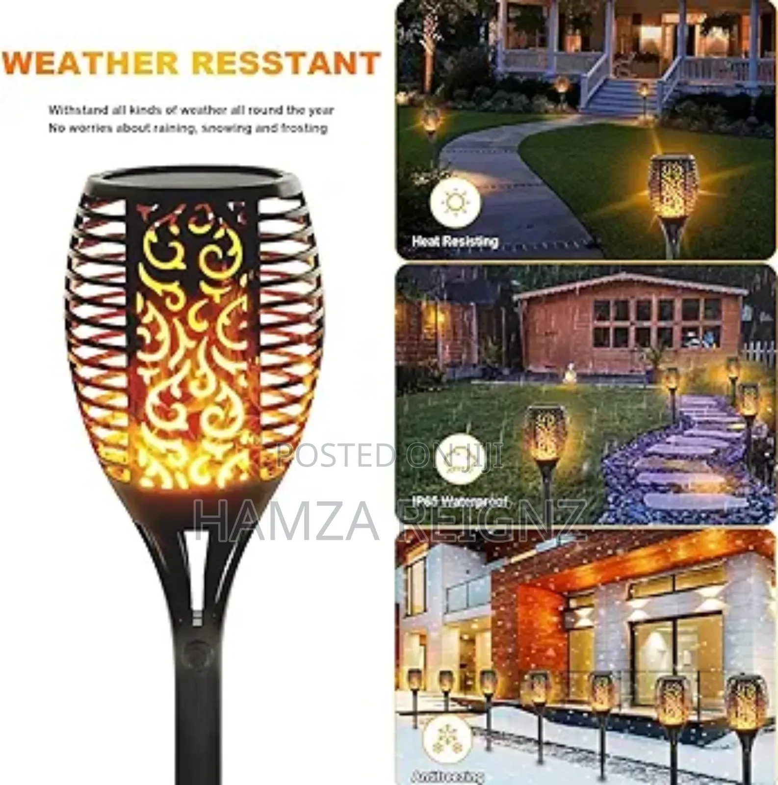 Torches Flame Lights, 4 Pack Night